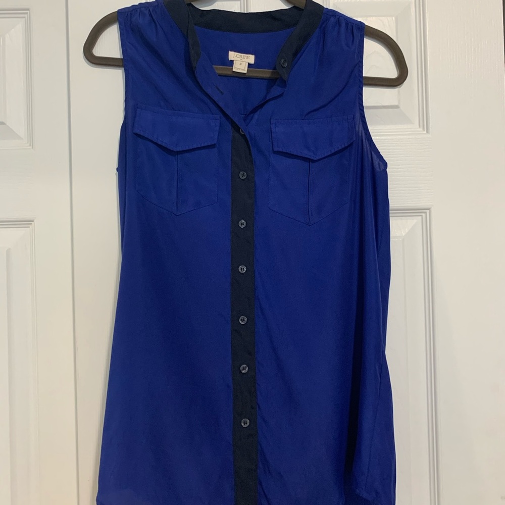 J.Crew sleeveless button down blouse
